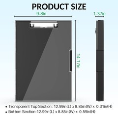 Clipboard with Storage Heavy Duty Clip Boards 8.5 X 11 with Dual Storage Folder