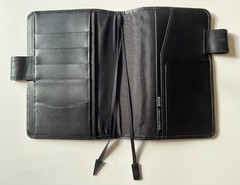 RARE Hobonichi 2008 A6 Black Leather Cover EUC! W/ New Hobo A6 Grid Notebook