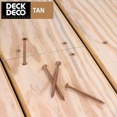 732 PCS 8×2 Inch Wood Screws Tan Ruspert Coating, Torx Star Drive Flat Bit Box