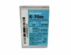 Kerr Sybron Endo Dental 25mm Stainless Steel K-files 6-file per box all size