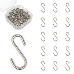 Mini S Hooks Connectors S Shaped Wire Hook Hangers 100pcs Hanging Hooks for D…