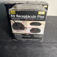 Hubbell Raco Floor Box Kit 6239BK Black Round Metal Cover Recessed Outlets Lot 3