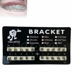 10 Packs Mini Dental Orthodontic Brackets Metal Braces Roth Slot.022 3-4-5 Hooks