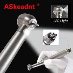 ASkeadnt Dental Fiber Optic LED E-generator High Speed Handpiece Turbine 4Holes