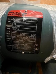 Baldor Reliance P56H6603, 3 Phase Motor, 3/4 HP, 230/460V, 2/2/1.1 A, 1740 RPM