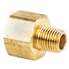 1/2″ FNPT – 1/4″ MNPT Pipe Adapter Solid Brass Pressure Gauge Connector Extender
