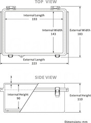 Junction Box, IP67 Waterproof Plastic Enclosure for Electrical Project, Hinged G