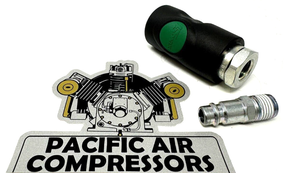 Prevost High Flow Safety Air Coupler Set ESI 071201 1/4” FPT & ERP 076251 PLUG