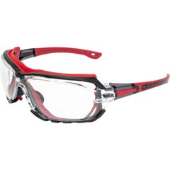 2 Pairs of Global Vision Octane Safety Glasses Blue + Red Gaskets Clear Lens