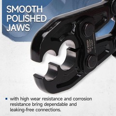 iCrimp 1/2 and 3/4-inch Combo Pex Pipe Crimping Tool for Copper Ring with Gau…