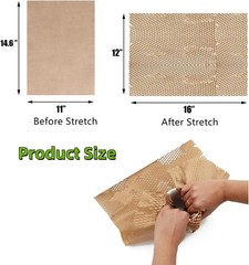 Honeycomb Packing Paper 50 Sheets 11×14.5 Brown Bubble Cushioning Wrap for