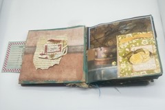 Hand Made Junk Journal 6×5 Thinking Of You Themed Medium Is Brown Paper Bags