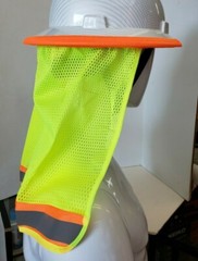 2 PC. FX SAFETY HARD HAT NECK SHIELD HELMET SUN SHADE HI VIS REFLECTIVE STRIPE