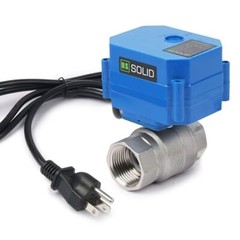 U.S. Solid 1 inch Motorized Ball Valve with US Plug Stainless Steel 110V AC
