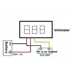 10PCS 0.28″ Mini DC 0-100V Voltage Tester Gauge Meter Digital LED Voltmeter
