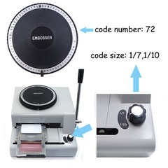 Embossing Machine 72-Characters Card Embosser Printer Code ID PVC Stamping Credi