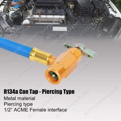 Refrigerant Recharge Kit A/C R134-a Self-Sealing Adapter for AC Sealing cans