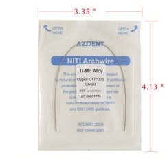 Dental Beta TMA Arch Wires Ti-Mo Alloy Rectangular Ovoid Form 17X25Upper /Lower