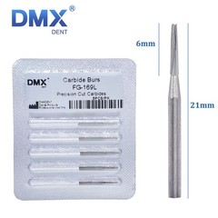 Dental Carbide Burs FG 169L 21mm For High Speed Handpiece 1.6mm Taper Fissure