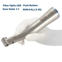 Dental 1:1 LED Light Fiber Optic Contra Angle Handpiece Fit E-type Motor DT USA