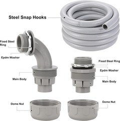 1 Inch Flexible Liquid Tight Conduit 25FT, Non Metallic Electrical Conduit Kit w