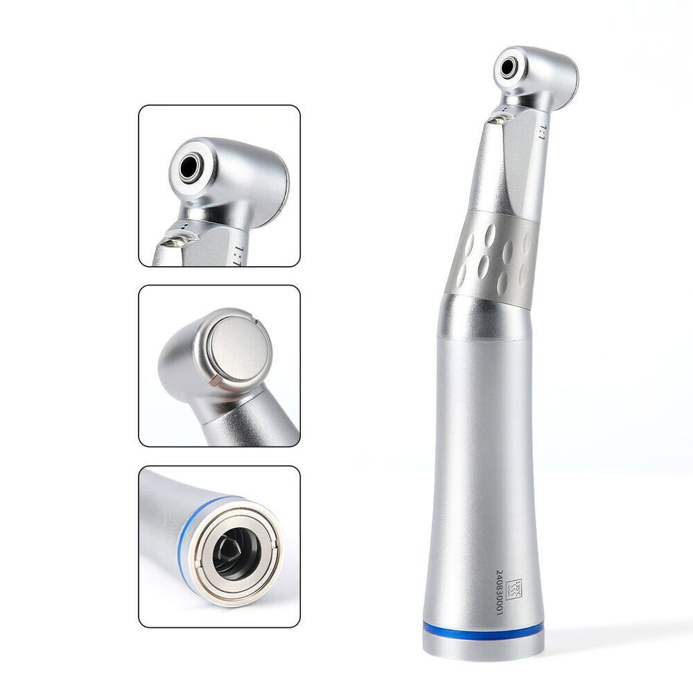 Dental LED Contra Winkelstück Handstück mit Wasser Contra Angulo Blau FG 1.6mm