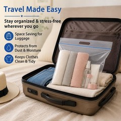 3 Gallon Clear Zipper Storage Bag 16″x18″ 4mil Heavy Duty w/ Handle