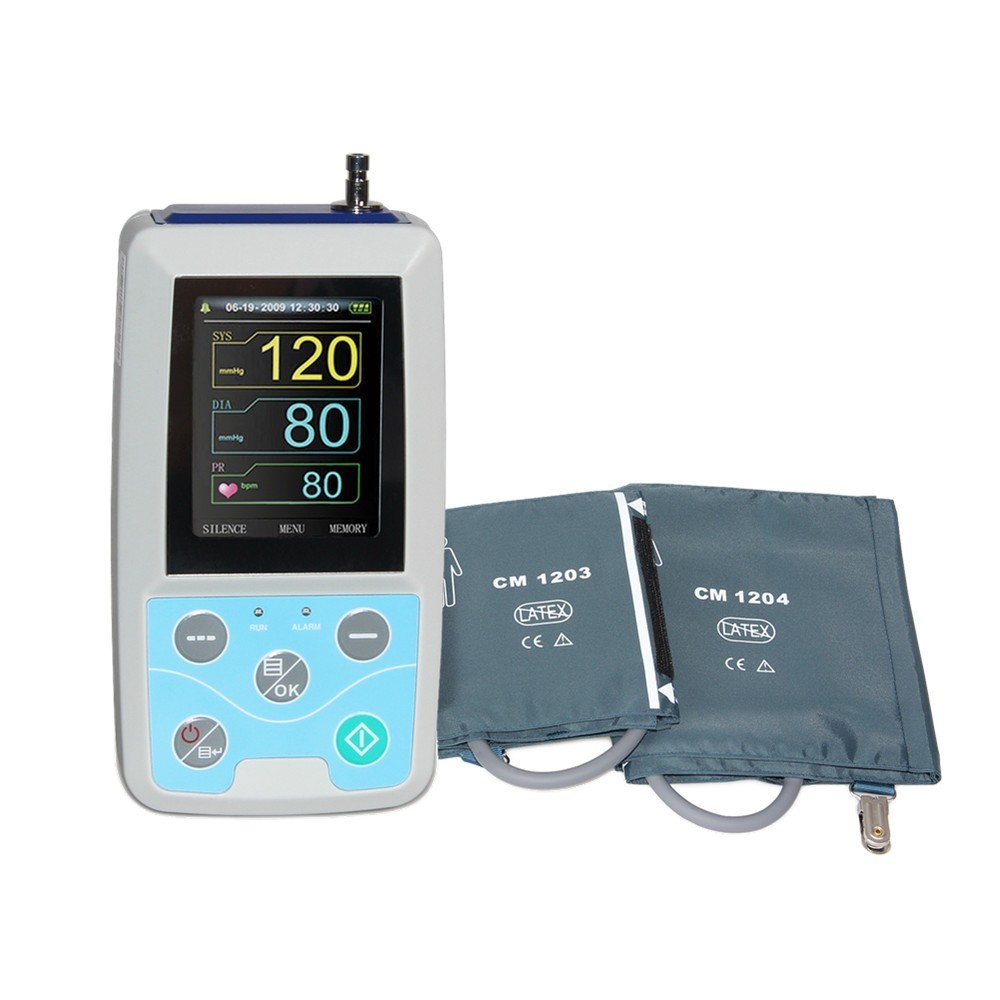 Ambulatory Blood Pressure Monitor 24 Hours NIBP Holter Software 2 BP cuffs Large