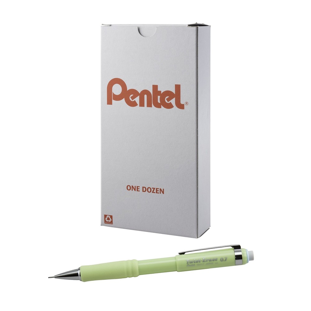 Pentel Twist-Erase Iii Mechanical Pencil 0.7Mm Celadon Green Barrel Qe517K