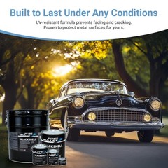 RUST BULLET BlackShell – 1 Quart – Gloss Black Rust Inhibitor, Rust Preventive C