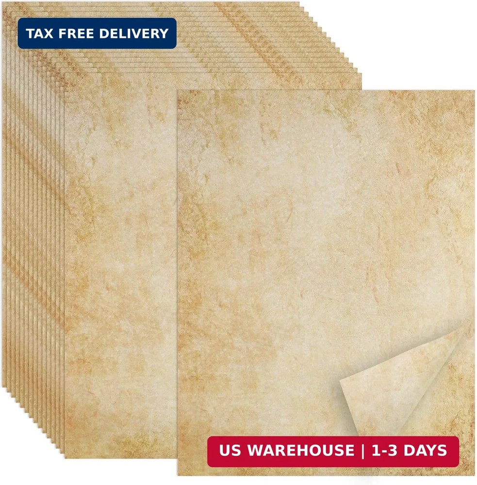 Joyberg 70PCS Vintage Paper 8.5 x 11 in Parchment paper for Writing Letter writi