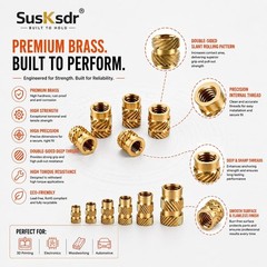 Brass Heat Set Threaded Inserts Kit Metric Assortment Knurled Nuts 3D Printing 5