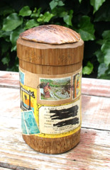 Vintage Mailing Tube Bamboo Coconut Pilipinas Philippines w/Stamps