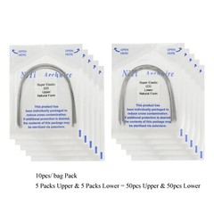100pc Dental Orthodontic Arch Wires Niti Rectangular Round Natural 1622 012 016