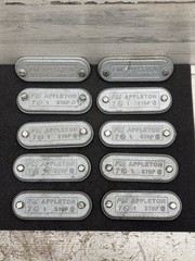 Lot of 10 Appleton O-Z Gedney 370F 1” Conduit Body Covers FM7 Form 7 New