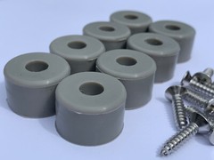 7/8″ DIA Silicone Rubber Bumpers Black White Clear Brown Orange Red Blue Green