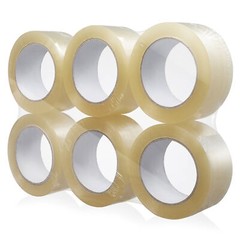 6 Rolls Heavy-Duty Clear Shipping Packing Moving Tape – 2.7 mil 2″ x 120 yards