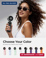 Portable Handheld Turbo Fan – 5 Gear High Speed 4000mAh Rechargeable Mini Person