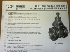 6” BRONZE STEM OPEN RIGHT MUELLER A2380 Double Disc Gate Valve G-42,-49,-37,-22