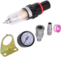 Efficient 1/4″ BSP Air Filter & Regulator – Maximum 130 PSI & Easy Installation