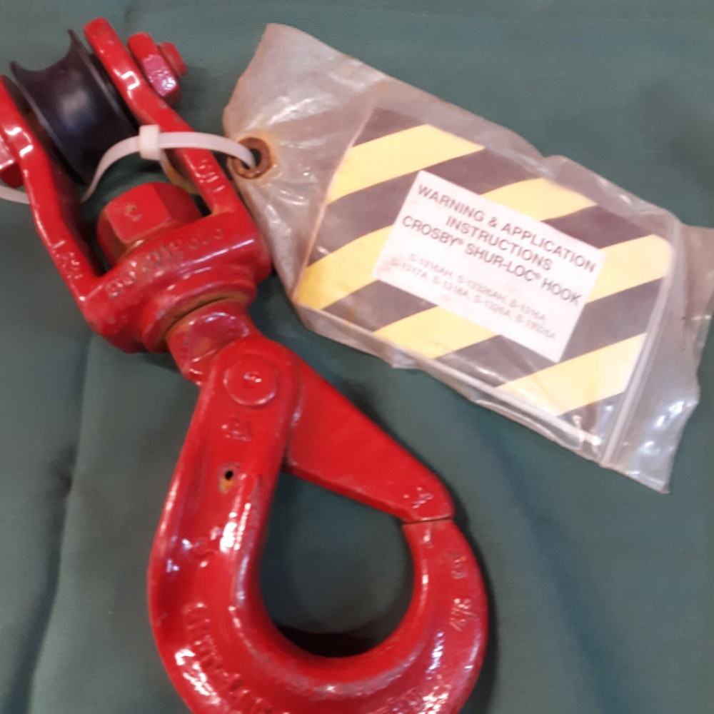 GRADE 100 CROSBY SHUR-LOC S-13326 SWIVEL HOOK 8,000LB TEST 3,200LB WORKING LOAD
