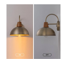 LLHZSY Acerbis 10.24in Antique Brass Farmhouse Gooseneck Outdoor Wall Sconce