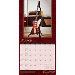 Vintage Guitars | 2027 12×24″ (Hanging) Wall Calendar | Foil Stamped Cover