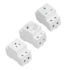 AC DIN Rail Power Socket Built in Protective Contact Easy Installation for Home