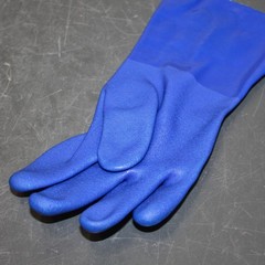(12 Pairs) PIP 12″ Oil Resistant Gloves 58-8656, Size 8 / M, Blue PVC, XTra Tuff