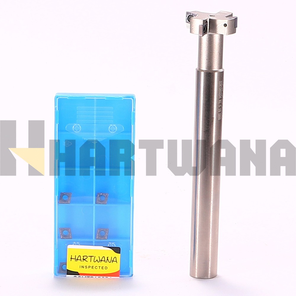 End Mill Holder T Slot Cutter Milling 4 Flute 30mm T10mm Carbide Inserts CCMT06