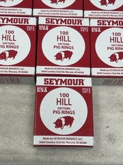 (1000) Seymour Hill Pattern H1 Copper Coated Hog Pig Shoat Rings 10 Boxes Of 100