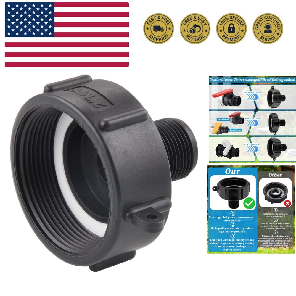 250 Gallon IBC Water tote Hose Adapter, Food Grade IBC Drain Adapter,Water Ho…
