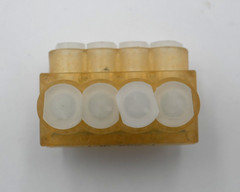 PANDUIT PCSB4-4-6Y MULTI-TAP CLEAR INSULATED ALUMINUM CONNECTOR BLOCK BOX OF 5