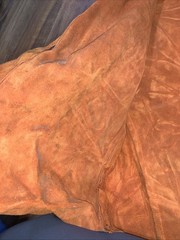 LRG 70s Leather Welding Jacket Anchor Brand 865 Orange Vintage Jacket Fireproof